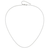 925 White Gold 1.2 mm Polished Chain Necklace alternate angle