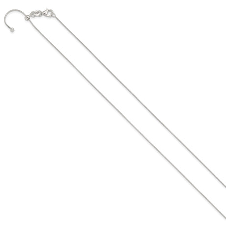 925 White Gold .95 mm Polished Chain Necklace