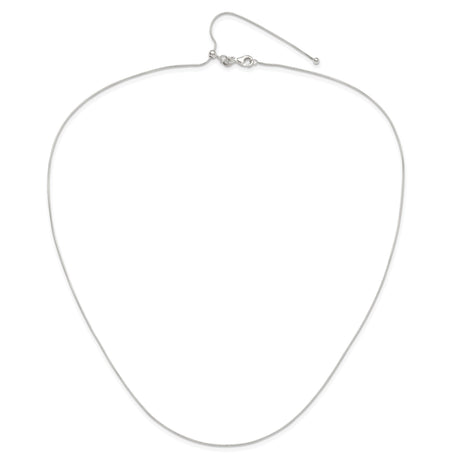 925 White Gold .95 mm Polished Chain Necklace alternate angle