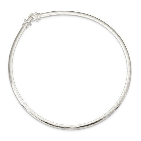 925 White Gold 4.5 mm Polished Chain Necklace