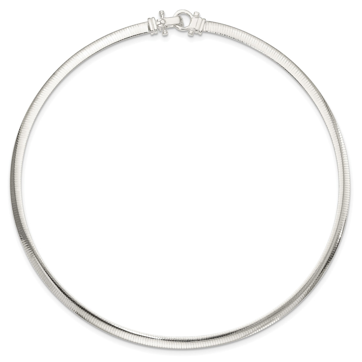 925 White Gold 4.5 mm Polished Chain Necklace alternate angle
