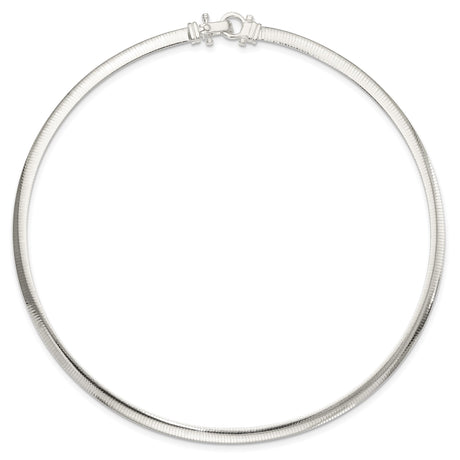 925 White Gold 4.5 mm Polished Chain Necklace alternate angle