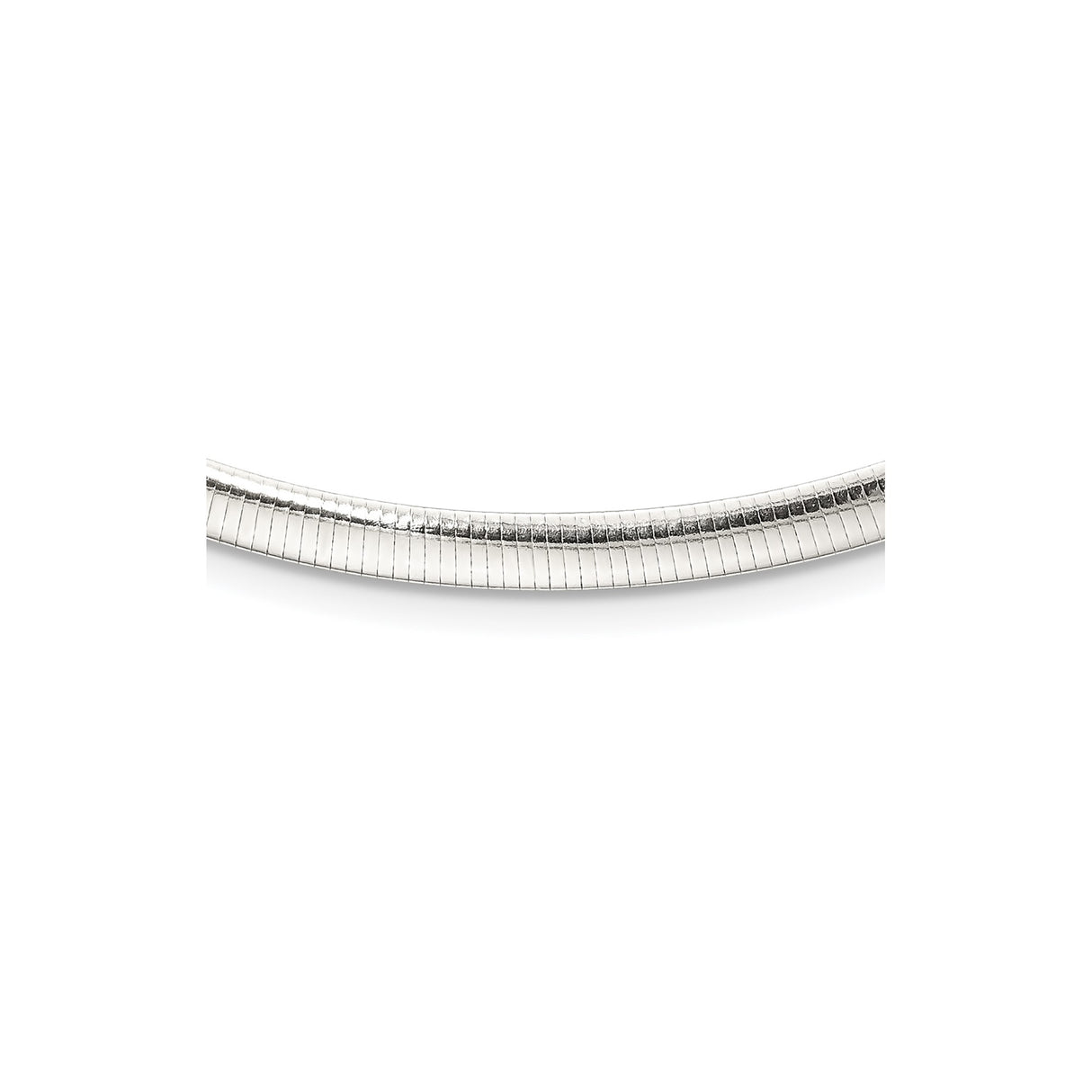 925 White Gold 4.5 mm Polished Chain Necklace detail view