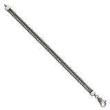 925 White Gold 6.55 mm Spiga (wheat) Chain Bracelet