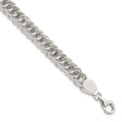 925 White Gold 8.4 mm Byzantine Chain Bracelet