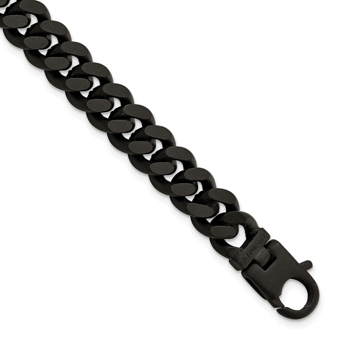 925 White Gold 9.2 mm Curb Chain Bracelet
