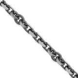 925 White Gold 9.62 mm Open link Chain Bracelet
