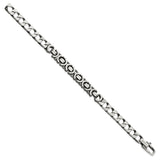 925 White Gold 7.88 mm Curb Chain Bracelet