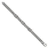 925 White Gold 11.2 mm Curb Chain Bracelet