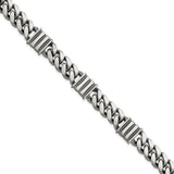 925 White Gold 11.2 mm Curb Chain Bracelet alternate angle