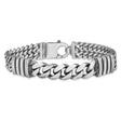 925 White Gold 13.25 mm Curb Chain Bracelet