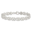 925 White Gold 7.6 mm Polished Chain Bracelet
