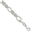 925 White Gold 10.15 mm Polished Chain Bracelet