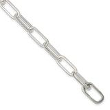 925 White Gold 6.62 mm Polished Chain Bracelet