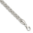 925 White Gold 6.11 mm Polished Chain Bracelet
