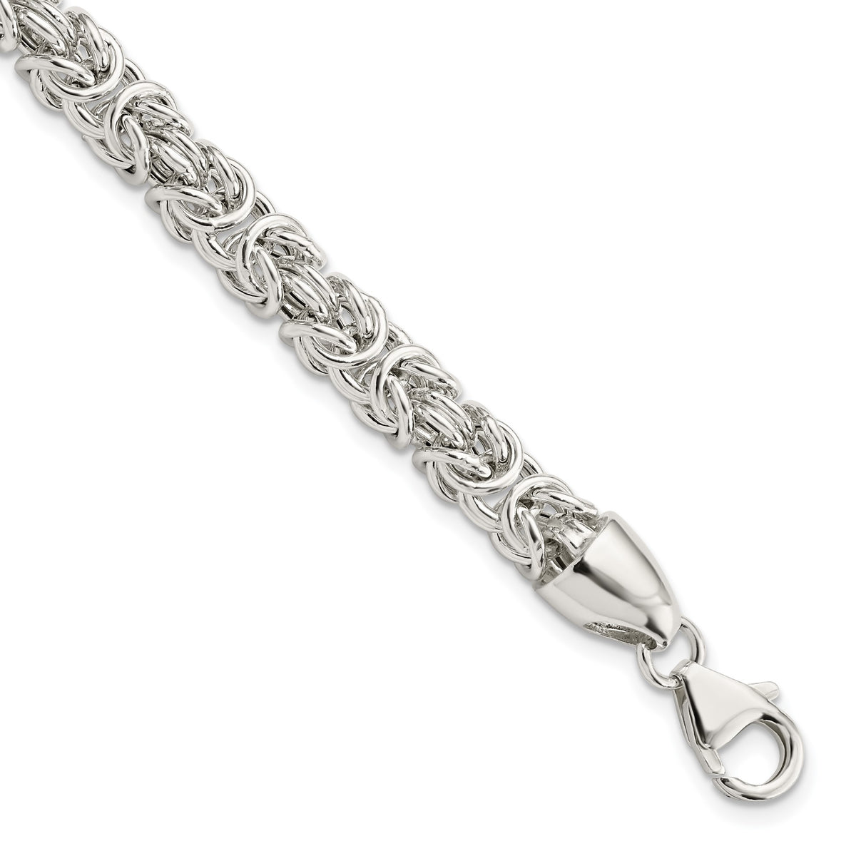 925 White Gold 6.11 mm Polished Chain Bracelet
