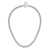 925 White Gold 5.65 mm Polished Chain Necklace alternate angle