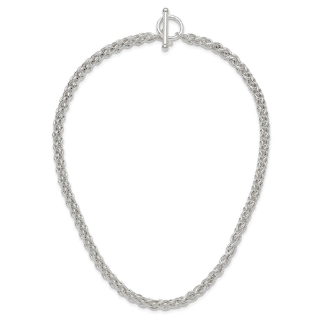 925 White Gold 5.65 mm Polished Chain Necklace alternate angle