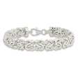 925 White Gold 9.43 mm Polished Chain Bracelet
