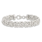 925 White Gold 9.43 mm Polished Chain Bracelet