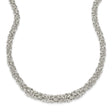 925 White Gold 6.4 mm Polished Chain Necklace