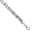 925 White Gold 6.4 mm Polished Chain Bracelet