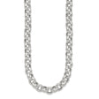925 White Gold 10.02 mm Polished Chain Necklace