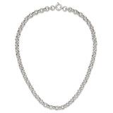 925 White Gold 10.02 mm Polished Chain Necklace alternate angle