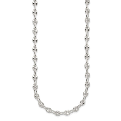 925 White Gold 5.13 mm Polished Chain Necklace