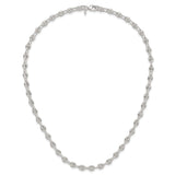 925 White Gold 5.13 mm Polished Chain Necklace alternate angle