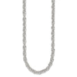 925 White Gold 5.33 mm Polished Chain Necklace