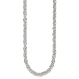 925 White Gold 5.33 mm Polished Chain Necklace