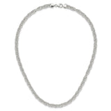 925 White Gold 5.33 mm Polished Chain Necklace alternate angle
