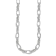 925 White Gold 7.5 mm Polished Chain Necklace