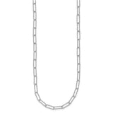 925 White Gold 3.06 mm Polished Chain Necklace