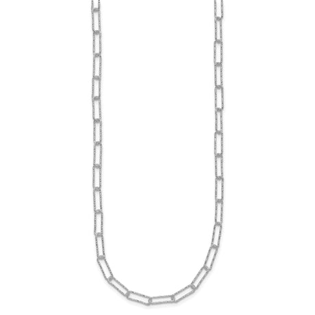 925 White Gold 3.06 mm Polished Chain Necklace