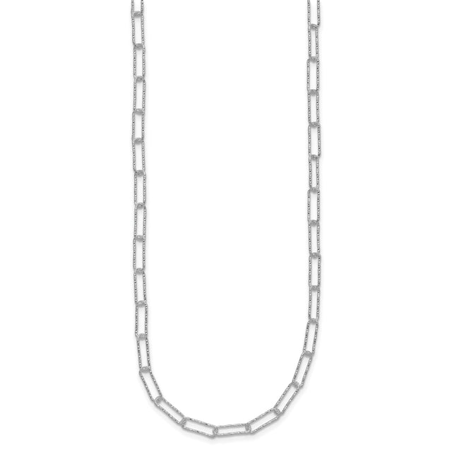 925 White Gold 3.06 mm Polished Chain Necklace