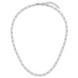 925 White Gold 3.06 mm Polished Chain Necklace alternate angle