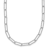 925 White Gold 3.06 mm Polished Chain Necklace detail view