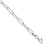 925 White Gold 3.06 mm Polished Chain Bracelet