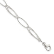 925 White Gold 5.99 mm Polished Chain Bracelet