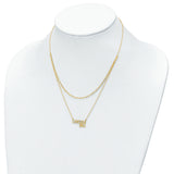Gold Tone Dream Big Double Necklace Charm Pendant in Real 925 Sterling Silver