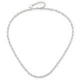 925 White Gold 4.2 mm Paperclip Chain Necklace, Polished alternate angle