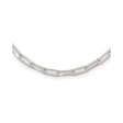 925 White Gold 4.2 mm Paperclip Chain Necklace, Polished