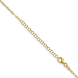 925 Gold tone Gold 1.65 mm Paperclip Chain Necklace, Polished alternate angle