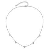 925 White Gold 1.1 mm Polished Chain Necklace alternate angle