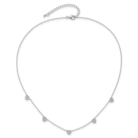 925 White Gold 1.1 mm Polished Chain Necklace alternate angle