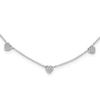 925 White Gold 1.1 mm Polished Chain Necklace
