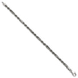 925 White Gold 4.4 mm Solid Chain Bracelet