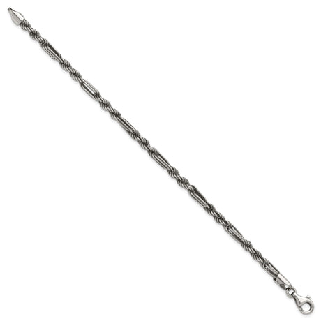 925 White Gold 4.4 mm Solid Chain Bracelet
